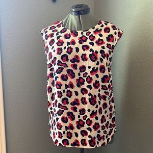 Talbots animal print rayon tank